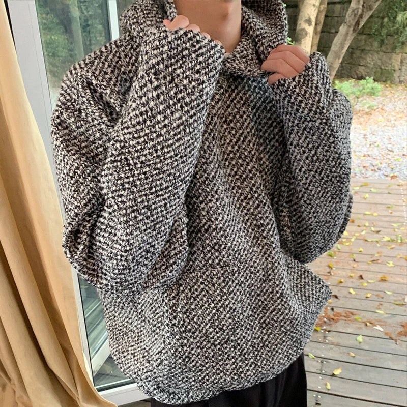 Men's Hoodie Luxury Harajuku Texture Hooded Sweatshirt Leisure Fashion  Long Sleeve Streetwear Retro Korean Popular Clothes voguable