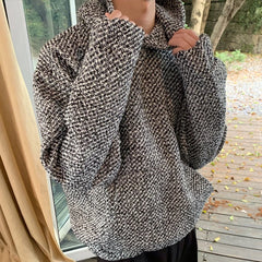 Men's Hoodie Luxury Harajuku Texture Hooded Sweatshirt Leisure Fashion  Long Sleeve Streetwear Retro Korean Popular Clothes voguable