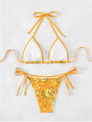 Voguable  Summer Female Swimsuit Bathers Bathing Swimming Suit Beachwear Halter String Triangle Two Piece Bikini Women Swimwear voguable