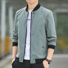 New Autumn Bomber Baseball Jacket Men Fashion Slim Fit Coat Streetwear Solid Color Male Outwear Zipper Casual Jackets Brand Tops voguable