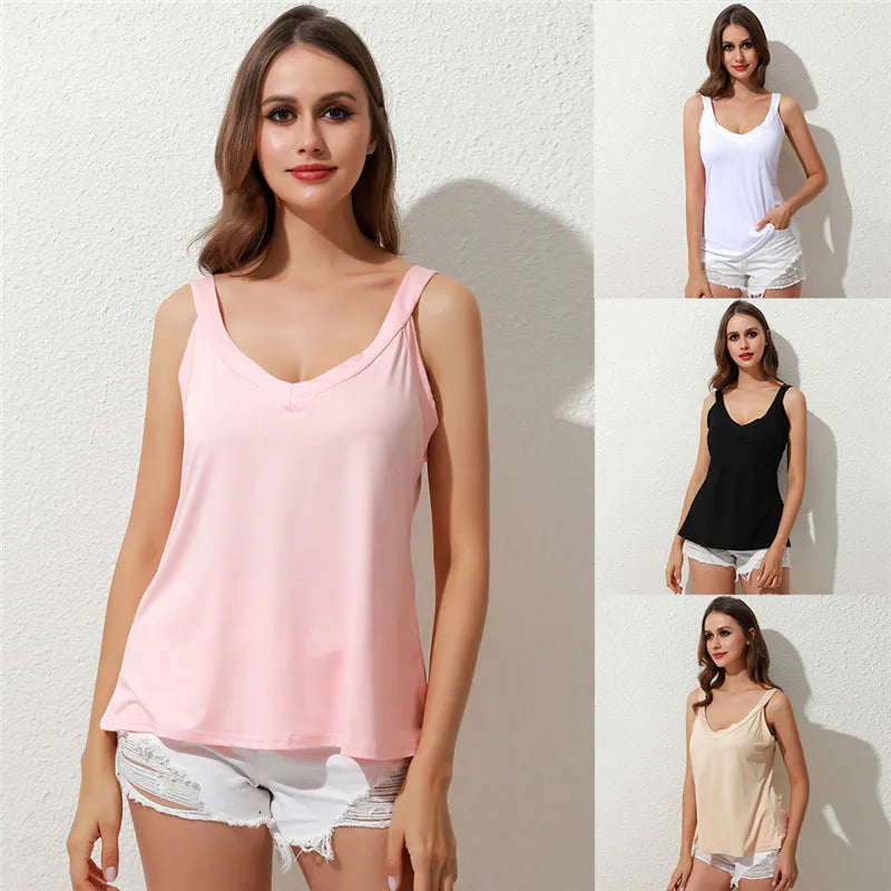 Sexy V-Neck Sleeveless Blouse Shirt  New Lady Off Shoulder new Blouse Women Elegant Solid Loose Hollow Out Top Summer voguable