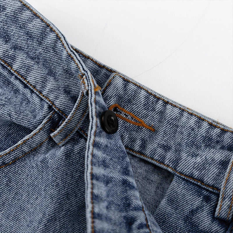 Voguable  Irregular Split High Waist Vintage Denim Button Autumn Long Skirts Slimming Mujer All-match Casual Skirt Streetwear Winter voguable