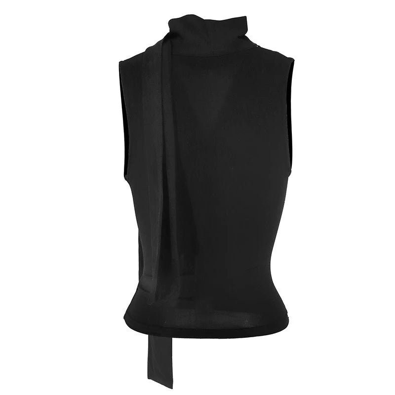 Solid Tank Summer New Women Sexy Sleeveless V-Neck Lady Top Fashion Bandage Streetwear Casual Slim Tank Elegant Knitted Clothing voguable