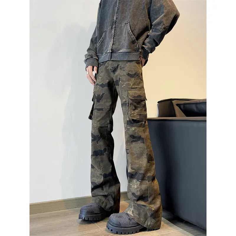 Military Tactical Cargo Pants Men Straight Leg Camouflage Outdoor Work Hiking Durable Jogger Trousers Streetwear Clothing voguable