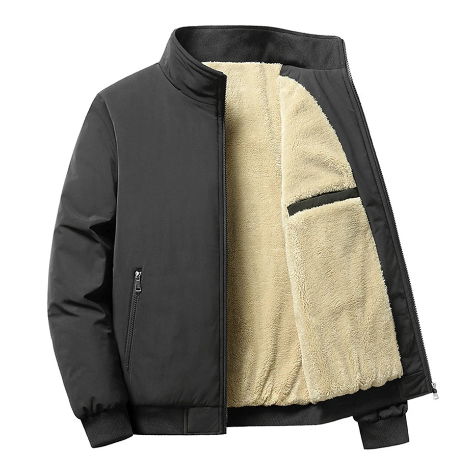 2023 Fleece Jacket Men Winter Thick Jackets Coats Plus Size 8XL Solid Color Jacket Fashion Casual Outwear Big Size 6XL Coat Warm voguable