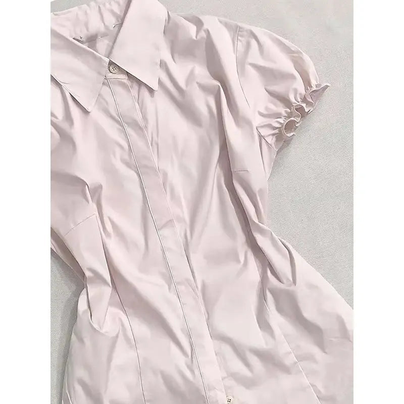 Voguable  Sweet Vintage Slim All-match Ropa Mujer Minority New Casual Elegant Shirt Trendy Hot Sell Simple Solid Office Lady Blusas voguable