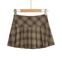 Mini Skirts For Woman Korean Fashion Red Plaid Skirts Women Y2k Clothes Cute Short Skirts Harajuku Vintage Pleated Skirts Preppy Pbong