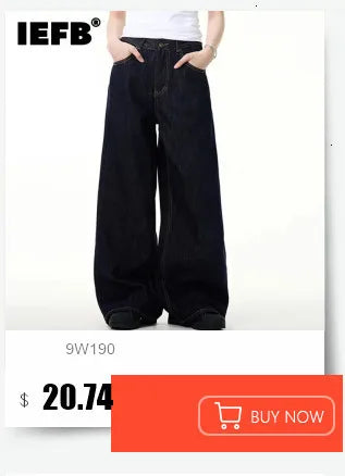 Vintage Camouflage Men's Jeans Fashion Washed Casual Wide Leg Denim Pants Autumn Winter Loose Male Trousers Old Blue 9C354 voguable