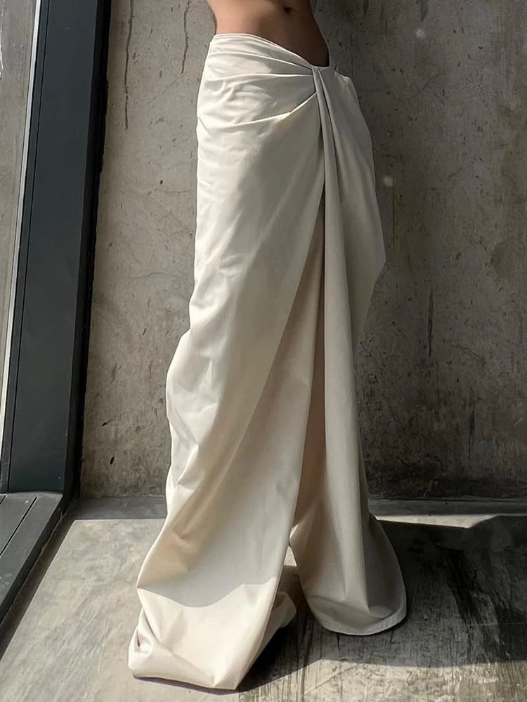 Voguable 2024 New Irregular Design Low Waist Baggy Wide Leg Trousers Y2K Streetwear Loose Pants Fashion Women Casual pantalones voguable