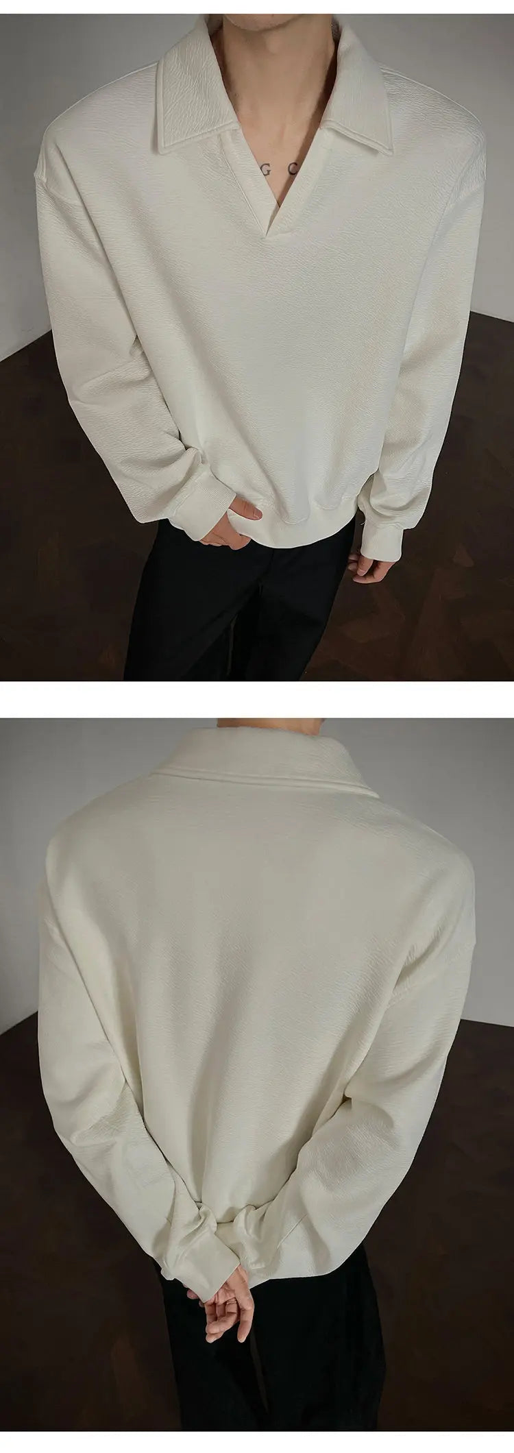 Long sleeve t Shirt men 2025 Arrival Men Polo Shirt Solid Color Casual Relaxed Fit Collar Tops Autumn Fall Fashion Mens Clothing voguable