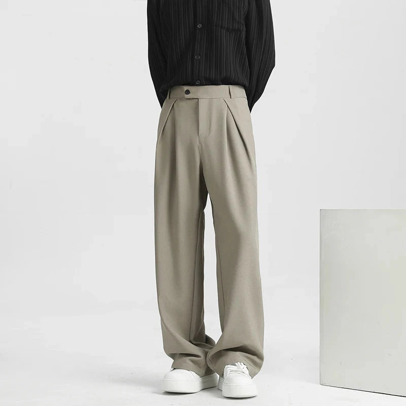 Men's Light Luxury Naples Slim-fit Suit Pants Casual Japanese Retro Premium Quality Elegant Popular Leisure Trousers 2026 Spring voguable