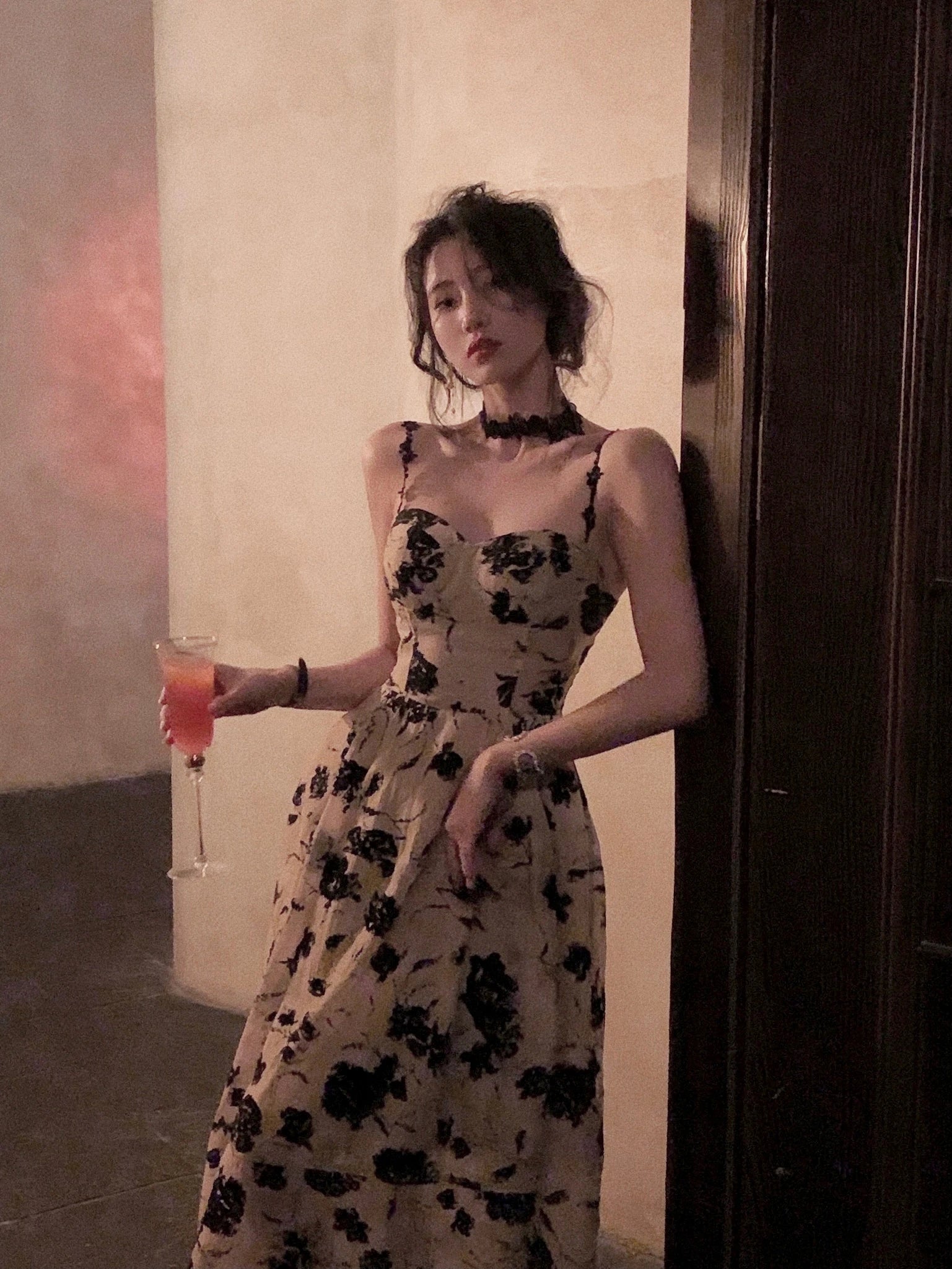 Voguable Summer Floral Strap Midi Dress Women Sleeveless Elegant Vintage Dress Evening Party One Piece Dress Korean Fashion voguable