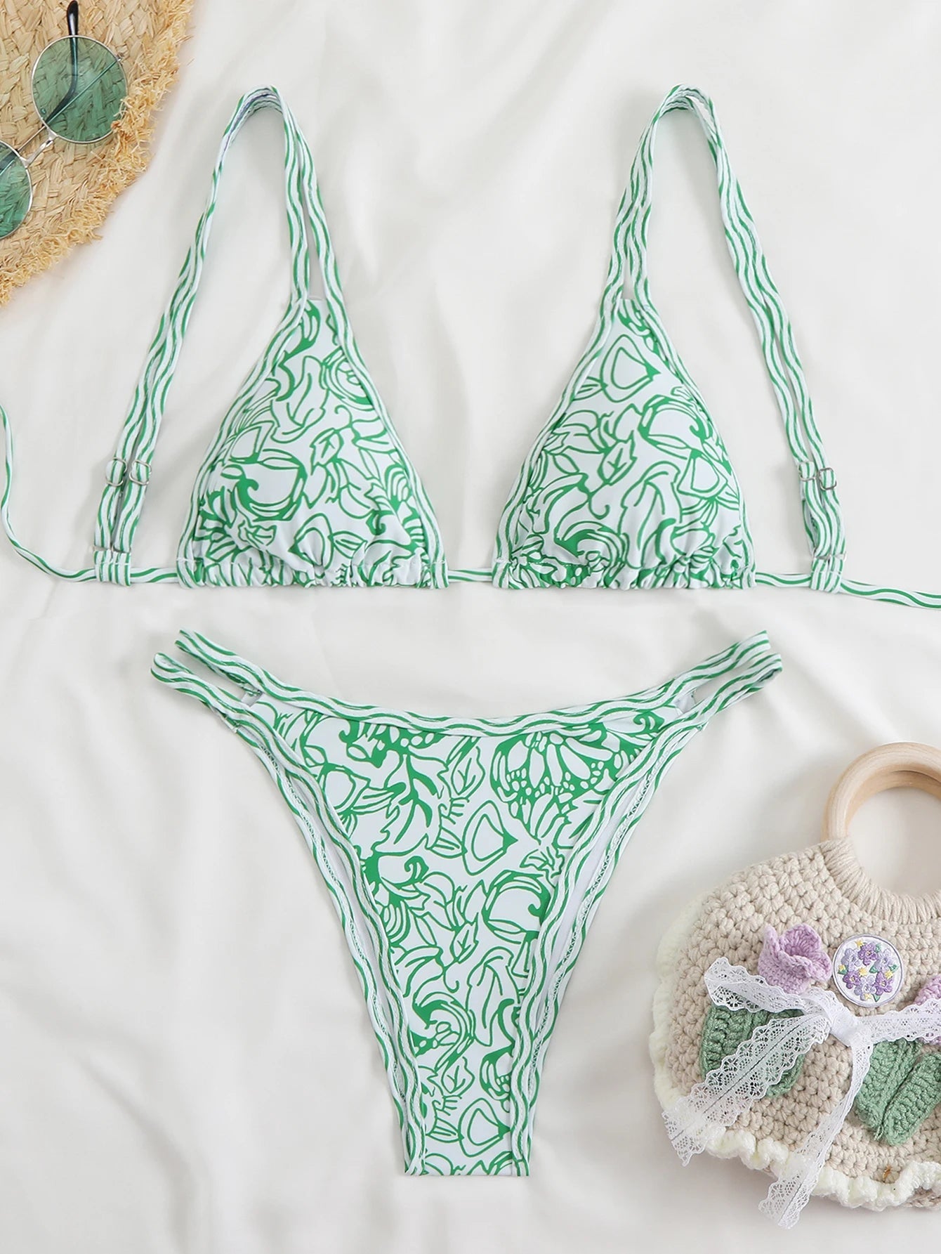 Voguable  Triangle Strappy Bikini Women Sexy Swimwear Female Brazilian Swimsuit Bathers Bathing Swimming Swim Suit Beachwear Summer voguable