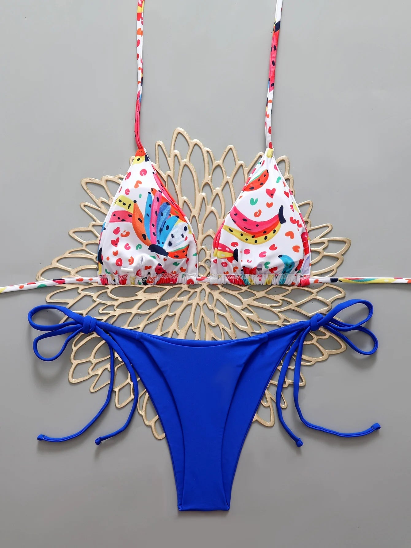 Voguable  Halter Triangle String Thong Bikinis Women Sexy Swimsuit Brazilian Swimwear Female Bathers Bathing Swimming Swim Suit voguable