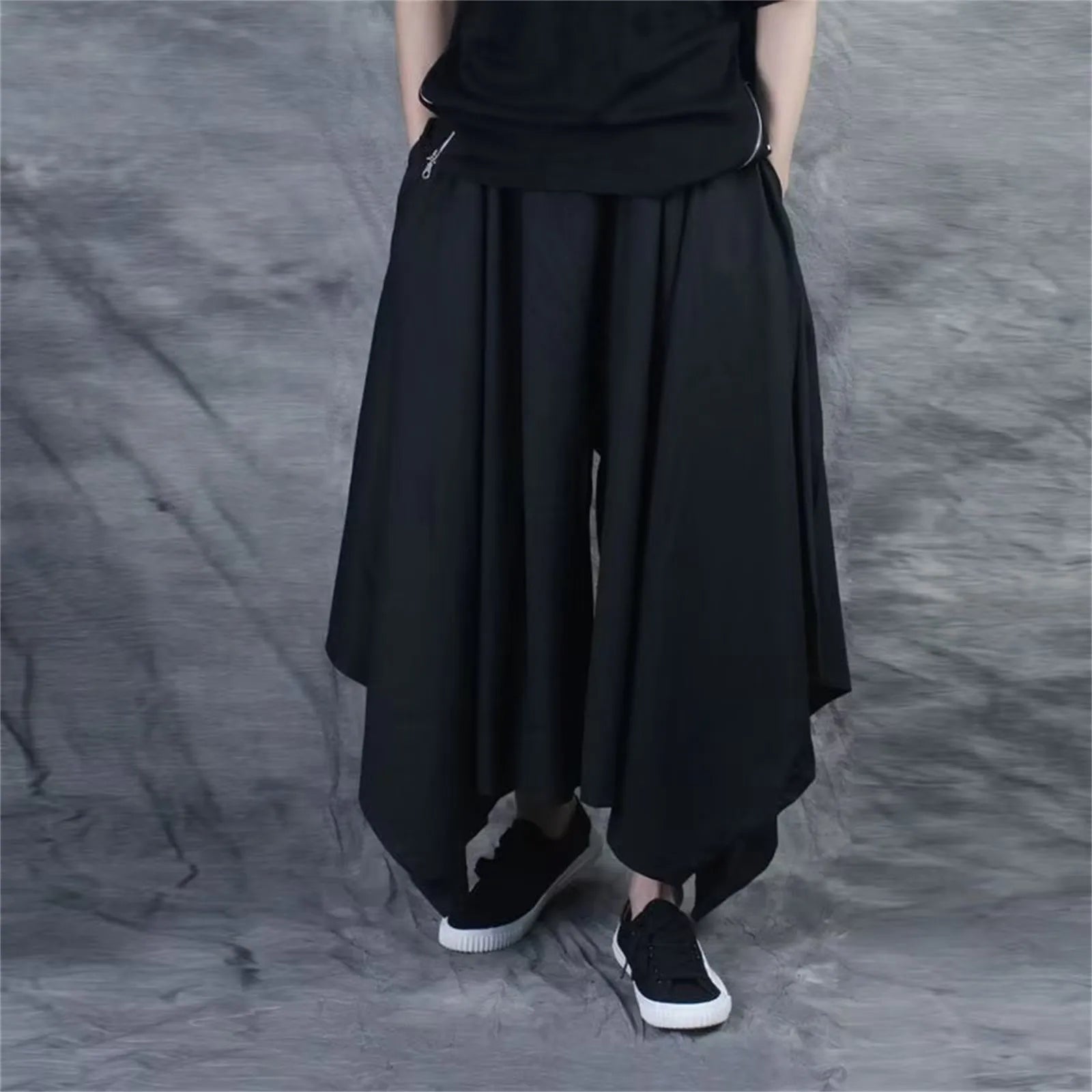 Voguable  Pants For Men Summer Autumn Loose Wide Leg Harem Pant Japanese Style Kendo Culottes Pants High Street Harajuku Sweatpants voguable