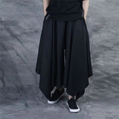 Voguable  Pants For Men Summer Autumn Loose Wide Leg Harem Pant Japanese Style Kendo Culottes Pants High Street Harajuku Sweatpants voguable