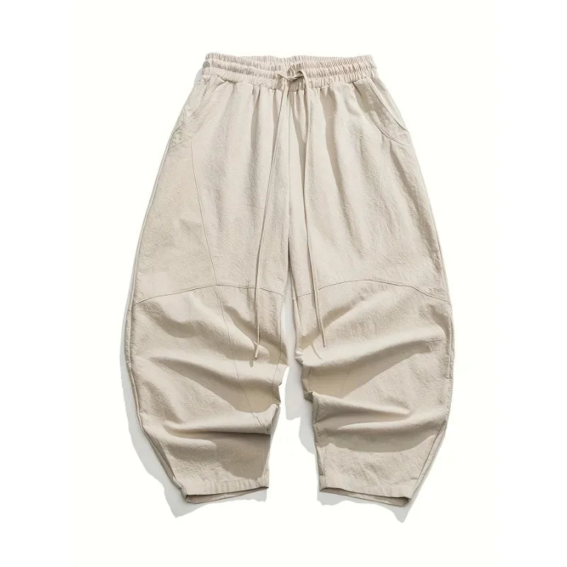 Voguable  New Arrival Men Casual Pants High Street Cross Pants Cotton Chinese Style Streetwear Male Harem Trousers voguable