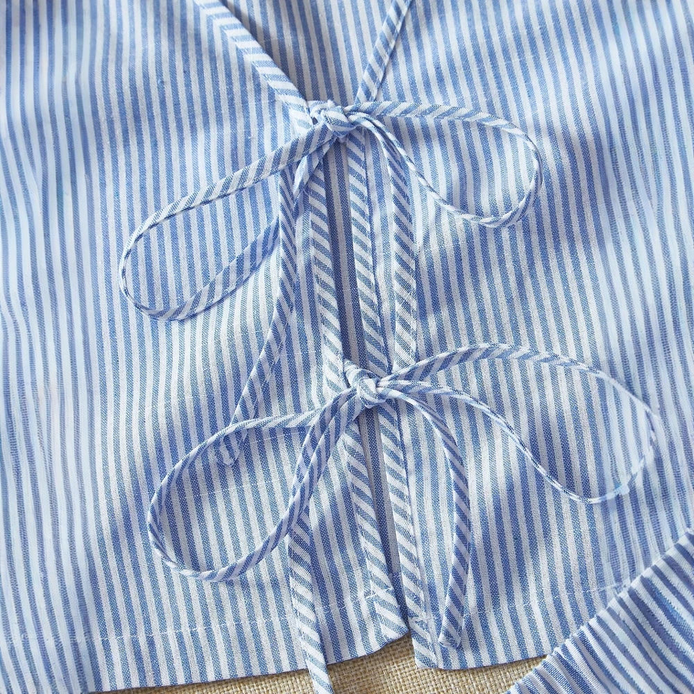 Sets Summer Comfortable Basic 2025 Stripes V-Neck Sleeveless Cropped Top Loose Fit Shorts Casual Sets voguable