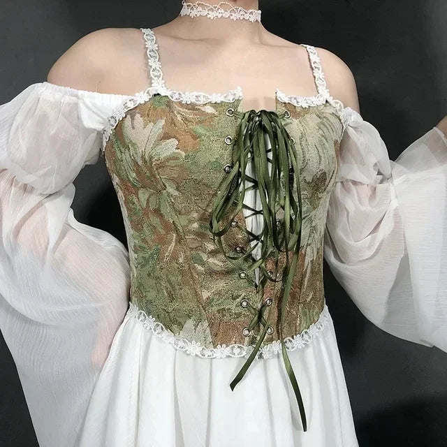 Sexy Lolita Corset Shaper Ladies Slimming Bandage Corsets Underbust Bustier Top Women Lingerie Elegant Streetwear Clothes Blusas voguable