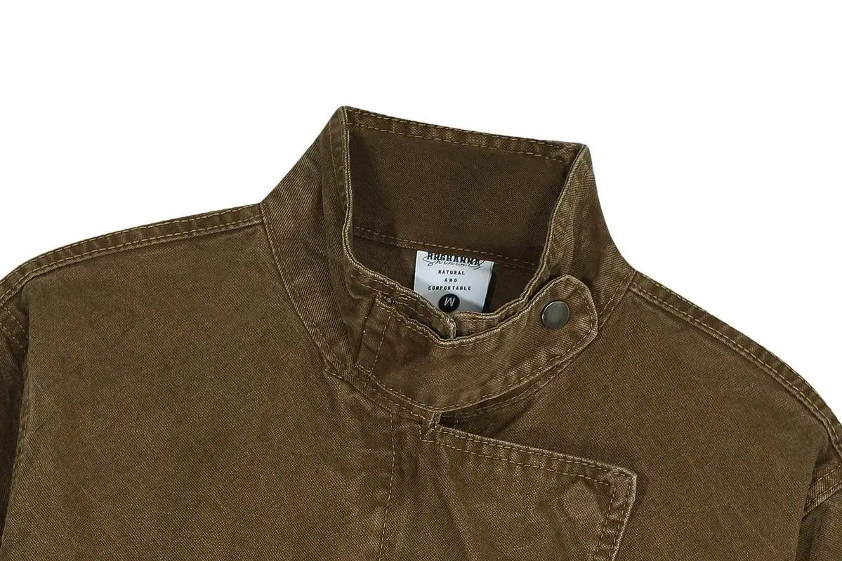 Men's Spring Autumn Deconstructed Splicing Design Jacket 2025 New Retro Workwear Short Men's Trendy High-end Jacket Aesthetic voguable