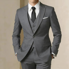 Voguable  New Luxury Elegant Men's Suits 3 Piece Set Fashion Korean Casual Slim Fit Social Groom Wedding Tuxedo voguable