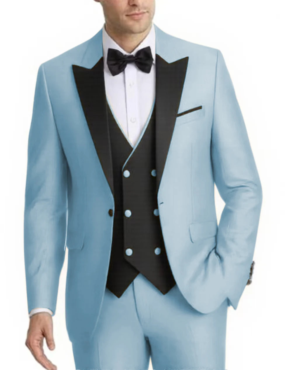 Voguable  Elegant 2-Piece Men's Tuxedo Suit Customized Blazer And Pants Set Fashionable Wedding Business Mens Suit voguable