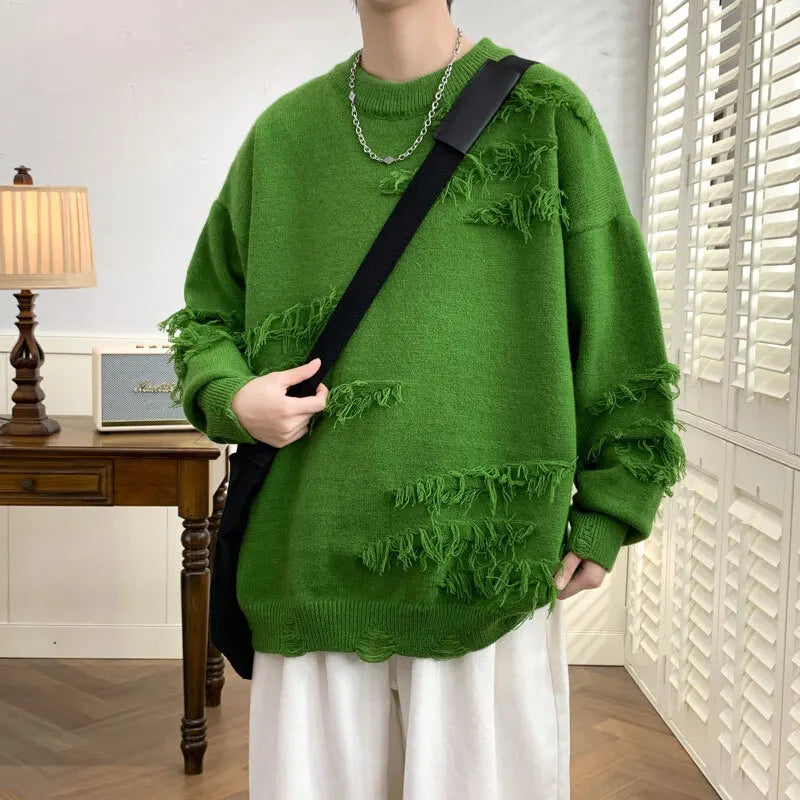 Winter Sweaters Men Warm Fashion Casual Knitted Pullovers Men Streetwear Loose Long Sleeved Sweaters Mens Jumper Clothes M-4XL voguable