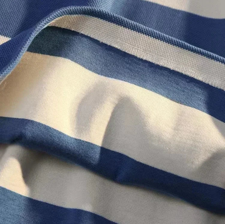 T Polo Shirts For Men Black Tops Oversize Male Clothes Big Size Embroidery Stripe Luxury Casual Full Sleeve High Brand Aesthetic voguable