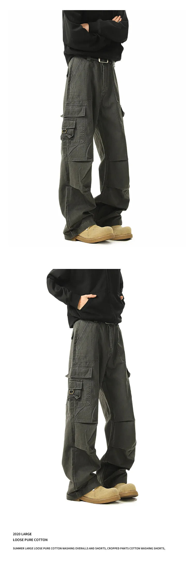 Men Cargo Pants Men Casual Multi-Pocket Cotton Overall Trousers Easy Wash outdoors Army Green Joggers Pants Male Dropshipping voguable