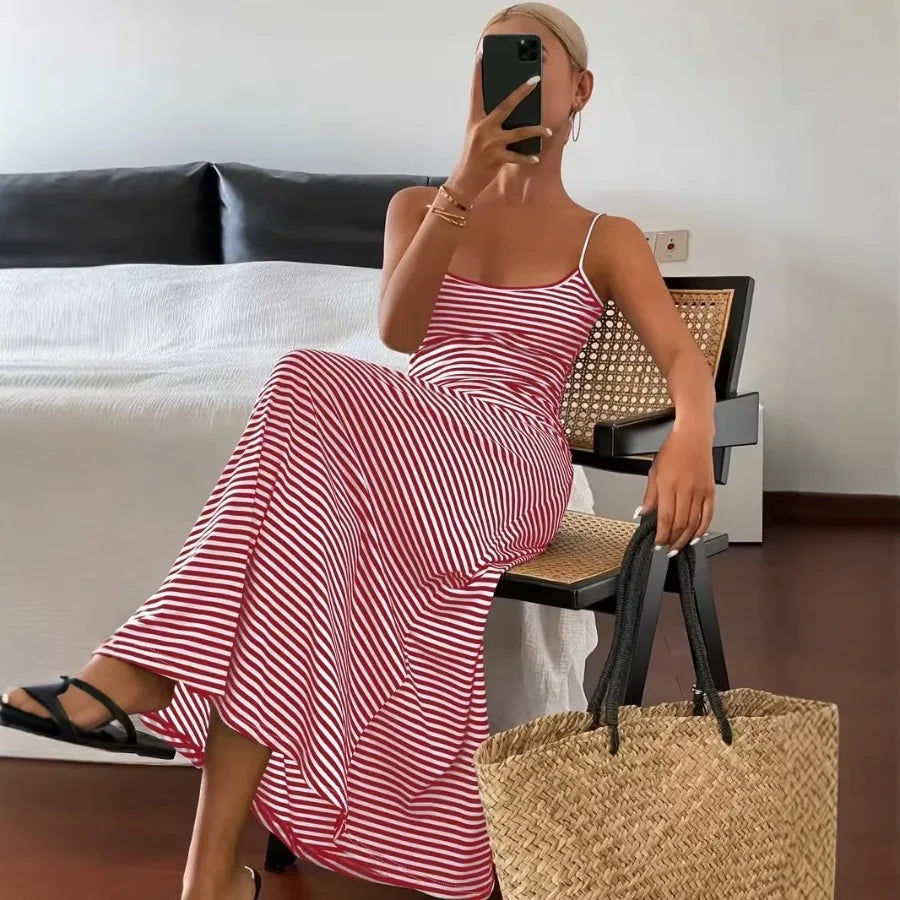 Voguable  European and American summer new sexy fashion temperament backless figure-fitting and slimming suspender stri voguable