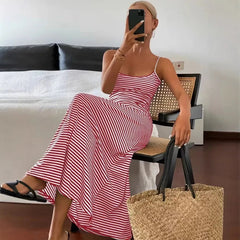 Voguable  European and American summer new sexy fashion temperament backless figure-fitting and slimming suspender stri voguable