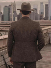 Voguable  Italian Vintage Wool Bblend Men's suit 3pc Set Suit Jacket Vest Pants High Quality Men's Wool Suit Set Sports Casual Suit Coat voguable