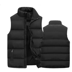 Mens Vest Jacket Warm Sleeveless Jackets Winter Waterproof Zipper Coat Autumn Stand-up Collar Casual Waistcoat Brand Clothing voguable
