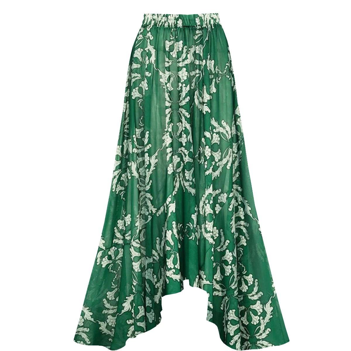 New 2Pcs Deep V Swimsuit Women Sexy Swimwear With Long Skirt Floral Bikini Push Up Biquini Female Bathingsuit Beachwear Cover Up voguable