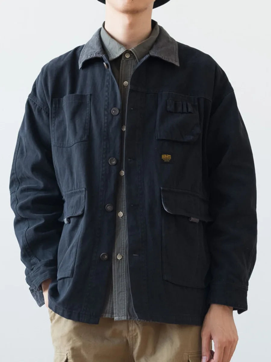 Vintage Army Green Cargo Denim Jacket Men Women Spring Autumn Clothing Harajuku Coat Korean Fashion Military Casual Workwear voguable