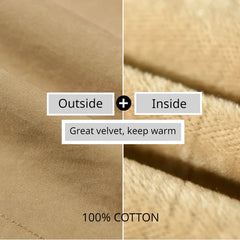 Voguable Winter New 100% Cotton Cargo Velvet Men's Winter Pants Comfortable Thickened Soft Keep Warm Retro Street Trousers voguable
