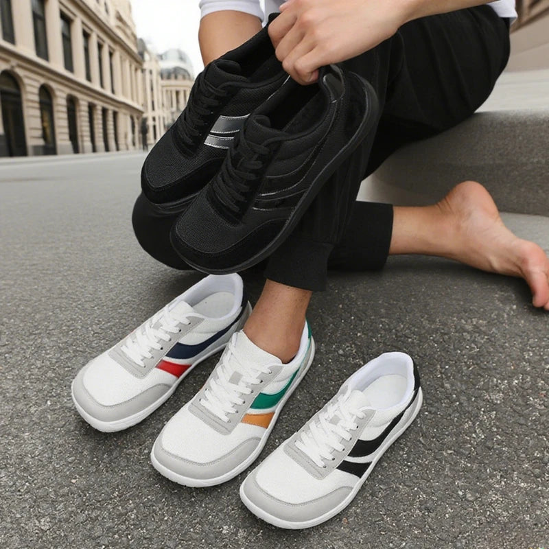 Voguable  New Men's Wide Toe Shoes Comfortable Breathable Non Slip Sneakers Summer Fashionable Minimalist Trendy Mesh Casual Running Shoes voguable