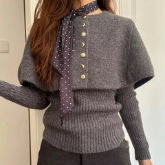 Korean Fashion Y2k Crop Tops Women cape sweater 2000s Vintage Lace-up T-shirts Outwear Chic long Sleeve Subculture Harajuku Tees voguable
