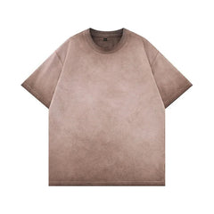 Mens Gradient Washed Loose Crew Neck Tee Streetwear Vintage Distressed Oversized Tshirt man Casual Fashion Trendy Basic Top 2025 voguable