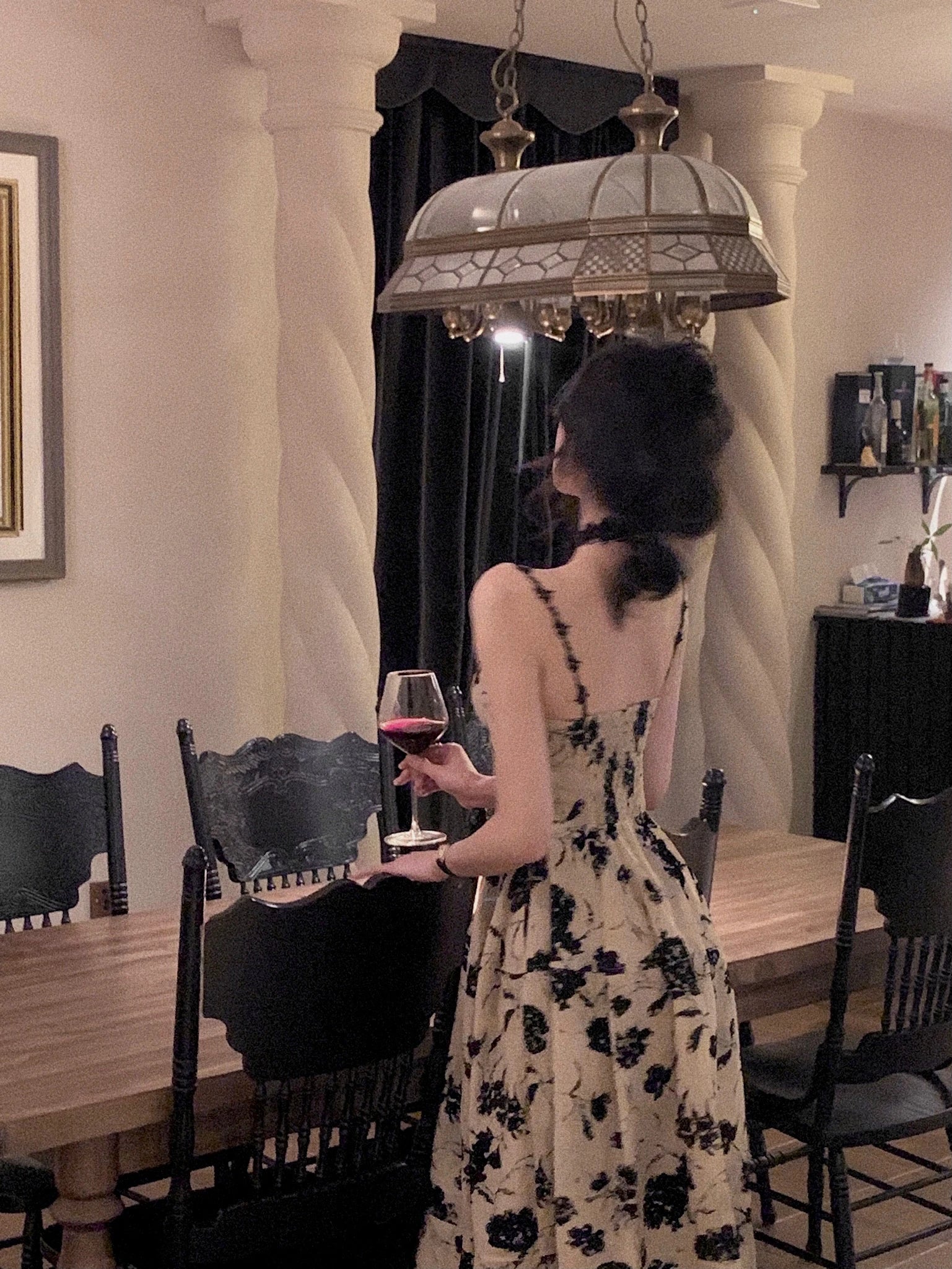 Voguable Summer Floral Strap Midi Dress Women Sleeveless Elegant Vintage Dress Evening Party One Piece Dress Korean Fashion voguable