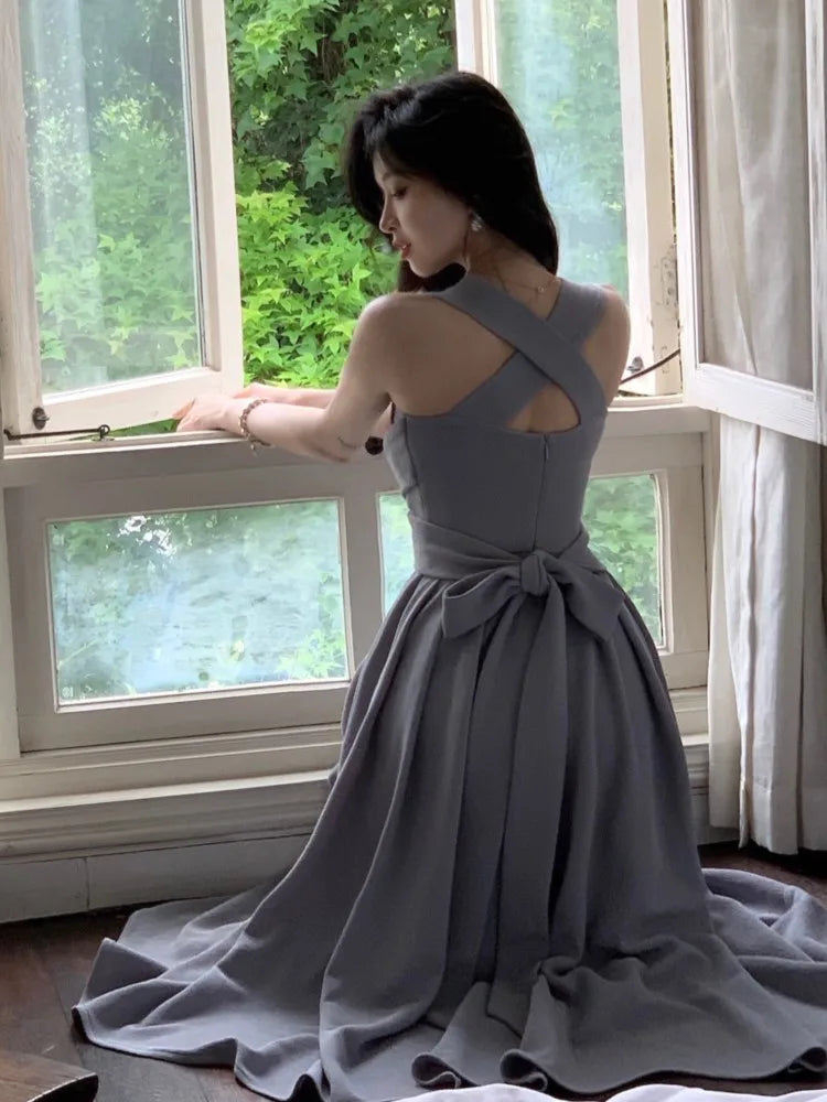 Voguable Korean Elegant Midi Dresses for Women 2023 Summer New Evening Party Fashion Slim Female Vestidos Casual 1-piece Bandage Clothes voguable