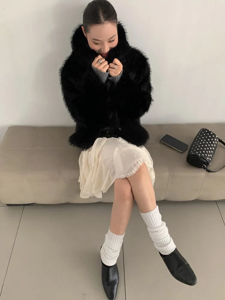 Irregular Streetwear Short Skirt Lace Patchwork Sweet Chic Beige Women Skirt A-line Elastic Waist Fashion Summer Skirts 2025 New voguable