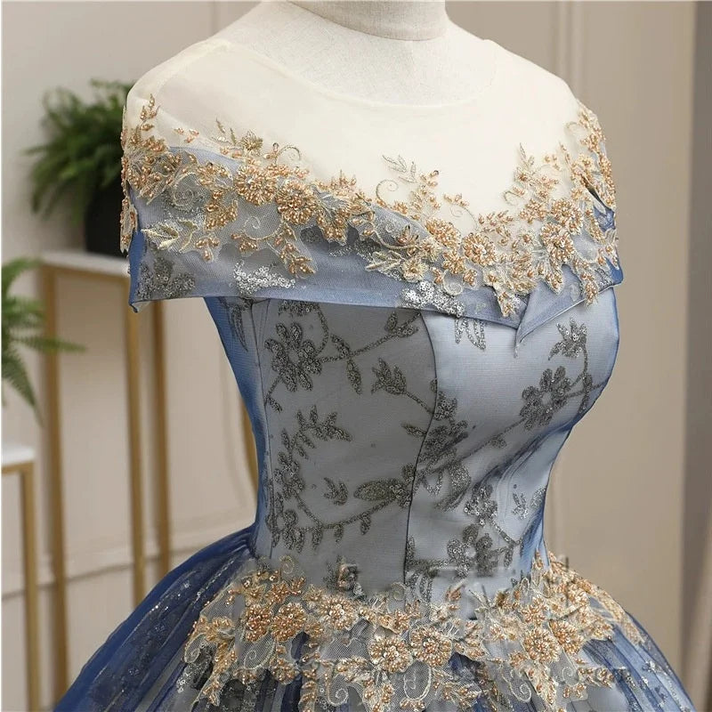 New chorus dress long vocal Bel Canto art test dress host annual solo evening gown Peng Peng skirt voguable