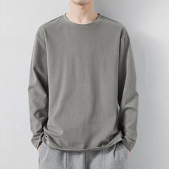 Spring Autumn KPOP Fashion Style Harajuku Slim Fit Tops Loose Casual All Match Sweatshirt Solid O Neck Thin Long Sleeve Tshirts voguable