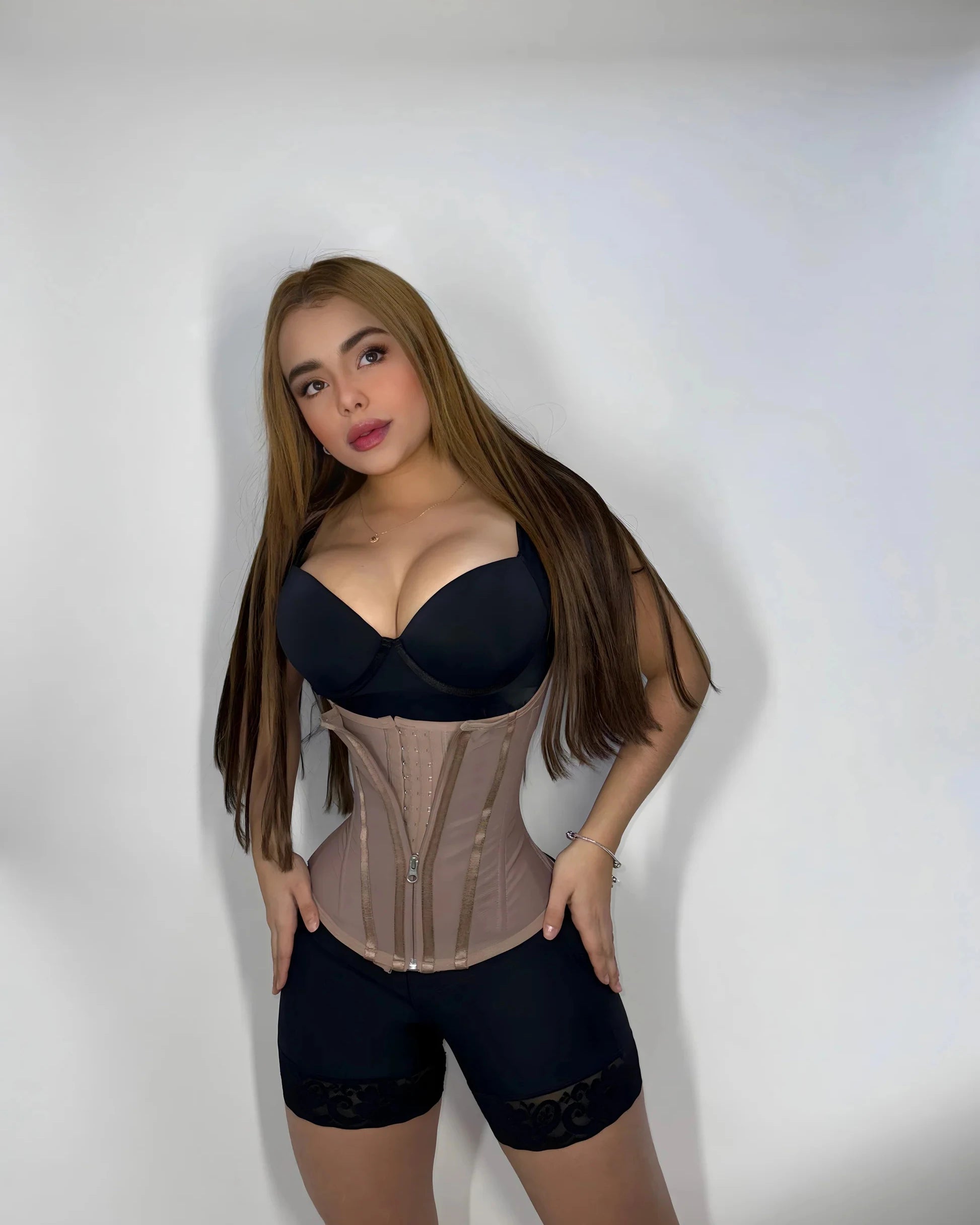Fajas Colombianas Double Compression Waist Trainer Women Plus Size Corset Adjustable Zipper Vest Slimming Girdle Body Shaper voguable