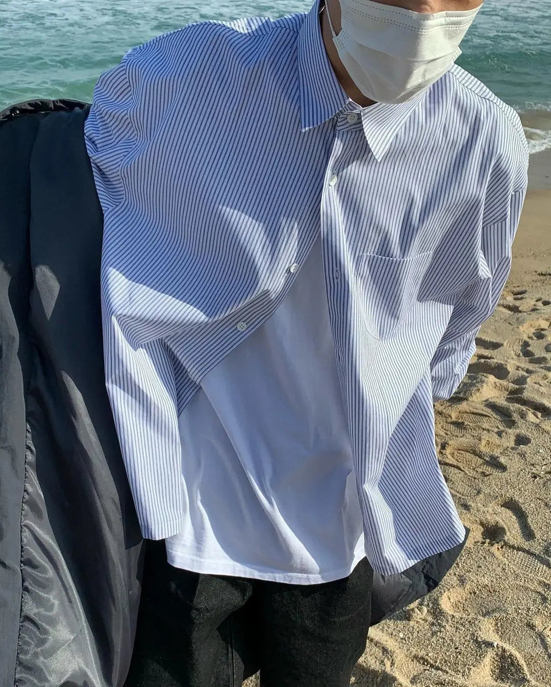 Man Stylish Button Blouse Simple Striped Long Sleeve Summer Spring Cardigan Stripe Blue Classic Casual Oversize Button Up Shirts voguable