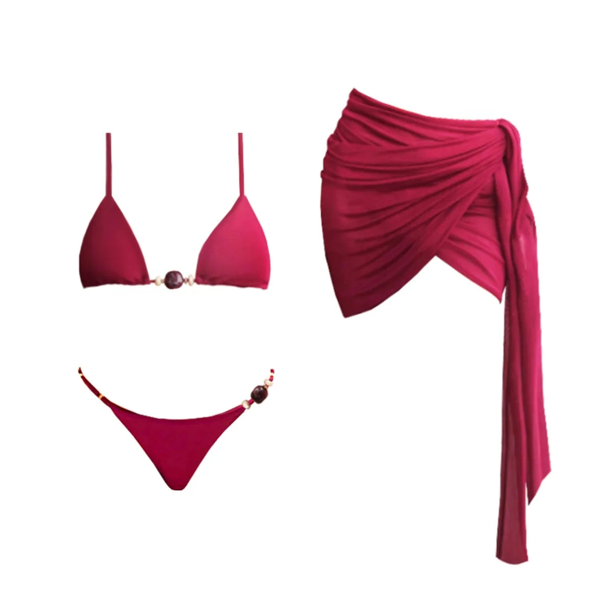 Shiny Button Biquini Sexy Bikini Women Swimsuit 2025 Female Swimwear Bandeau Swimming Suit Halter Bodysuit Swim Suits Beachwear voguable