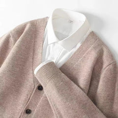 Autumn/Winter New Men's Business and Leisure V-neck Thin Knitted Cardigan Sweater Warm and Fashionable High Quality Knitted voguable