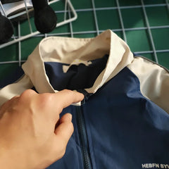 Voguable  2024 Hip Hop Varsity Jacket Men Women Autumn Patchwork Color Block Windbreaker Coats Fashion Loose Thin College Jackets voguable