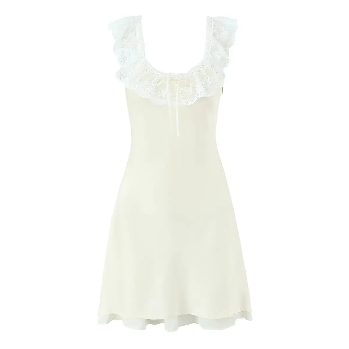 Romantic Girl Lace Spliced Sexy Off Shoulder Dress Women Short Sleeve Slim A-line Mini Dresses Summer Robe voguable